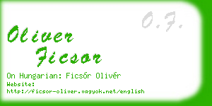 oliver ficsor business card